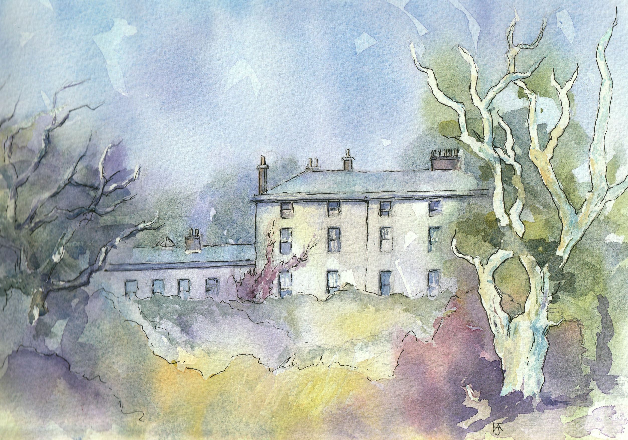 Allestree Hall, moody view reduced